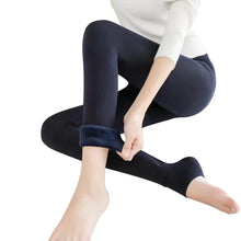 Load image into Gallery viewer, Cashmere Winter Warm Fleece Ladies Tights Free Size