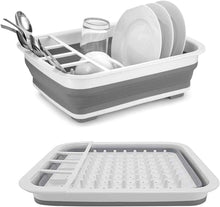 Load image into Gallery viewer, Basin Basket Dish Rack Kitchen Folding Silicone Dish Washing Drainer