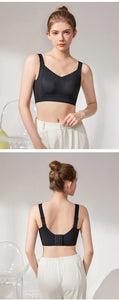 Anti-sagging large breast support Ice Silk bra with secondary breasts