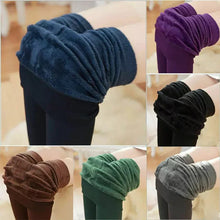 Load image into Gallery viewer, Cashmere Winter Warm Fleece Ladies Tights Free Size