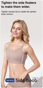 Anti-sagging large breast support Ice Silk bra with secondary breasts