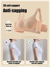 Load image into Gallery viewer, Anti-sagging large breast support Ice Silk bra with secondary breasts