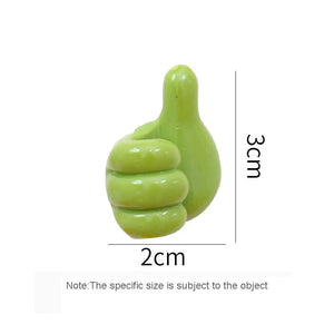 Self-Adhesive Wall Decoration Hook Creative Silicone Thumb Key Hanger Hook Home/Office Data Cable Clip Wire Desk Organizer Pack of 10