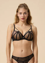 Load image into Gallery viewer, (PACK OF 2) NEW! ANN Black Seductive Push-Up Molded Mesh Bra with Removable Pads