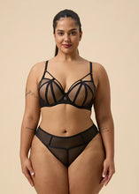 Load image into Gallery viewer, (PACK OF 2) NEW! ANN Black Seductive Push-Up Molded Mesh Bra with Removable Pads