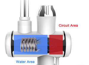 Electric Instant Hot Water Faucet With Shower Head LED Temperature Display Tankless For Kitchen Shower